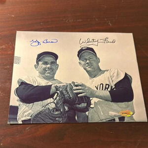 Signed New York Yankees Photo Yogi berra Whitey Ford